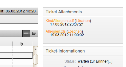 Anzeige der Anhänge in der Ticketansicht